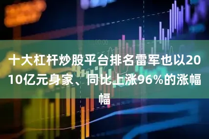 十大杠杆炒股平台排名雷军也以2010亿元身家、同比上涨96%的涨幅